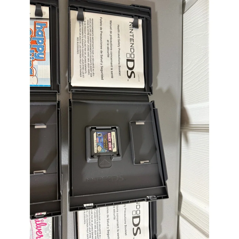 Nintendo DS Game Lot 7 Barbie Dora Hello Kitty Nancy Drew Silverlicious Manuals